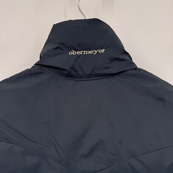 Obermeyer Ski Vest Womens Large Gray Nylon Down Filled Snap Front Pockets VTG - Picture 7 of 12